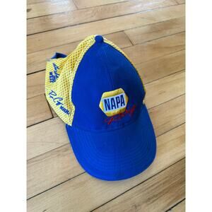 NAPA RACING Team Truckers Adjustable Hat Yellow‎ Blue Embroidered